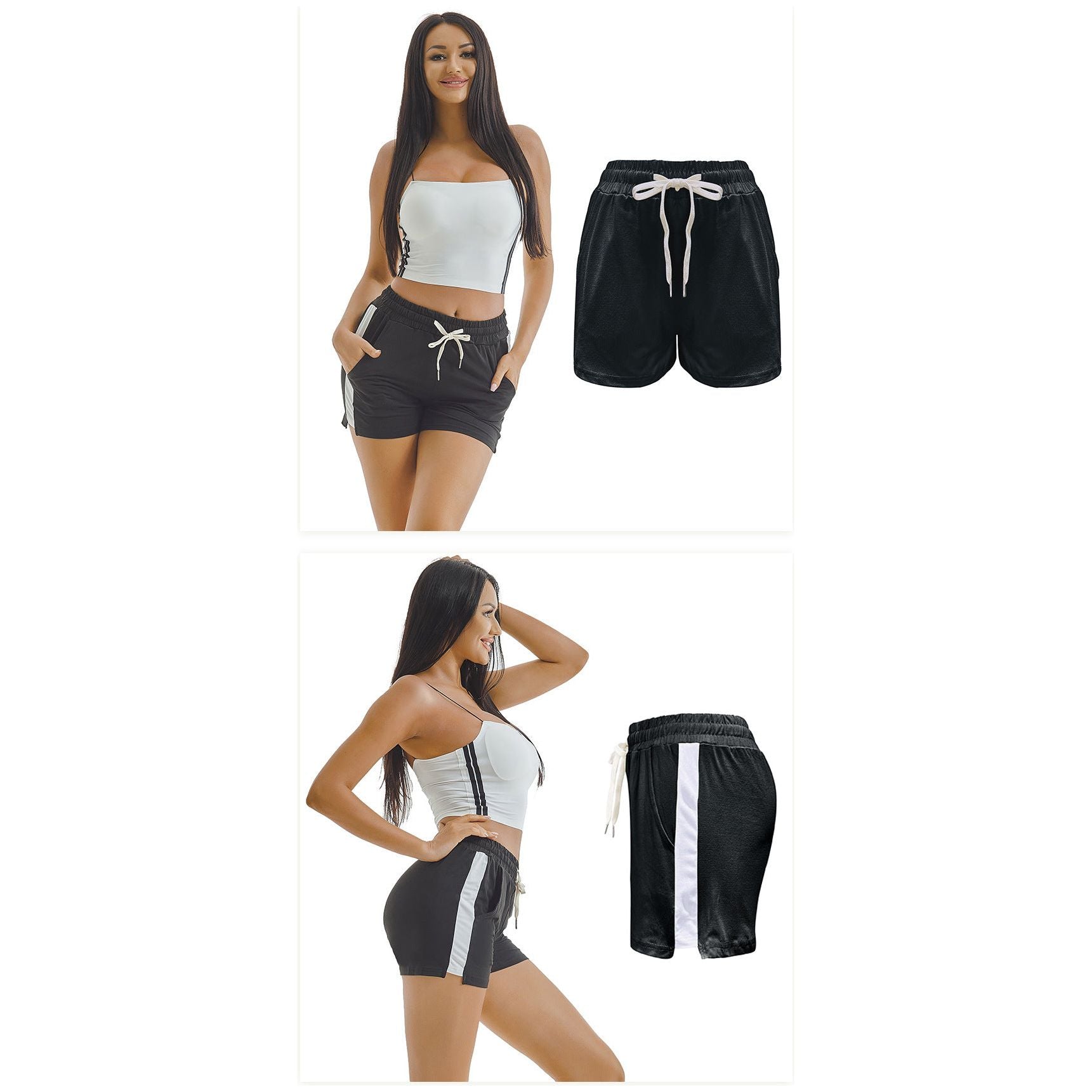 Summer Sports Shorts Gym Running Women Cycling Drawstring Shorts Workout