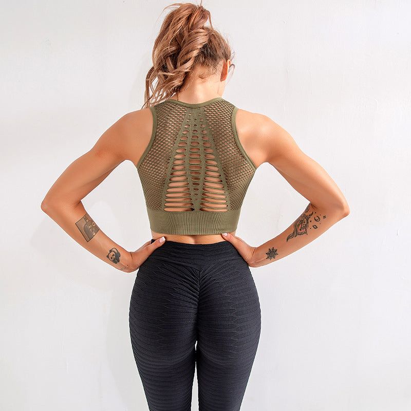 Breathable Sports Bra Mesh Sports Top