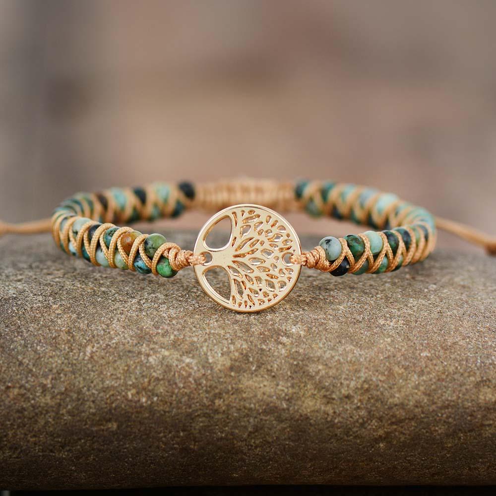 Tree Charm String Braided Bracelets
