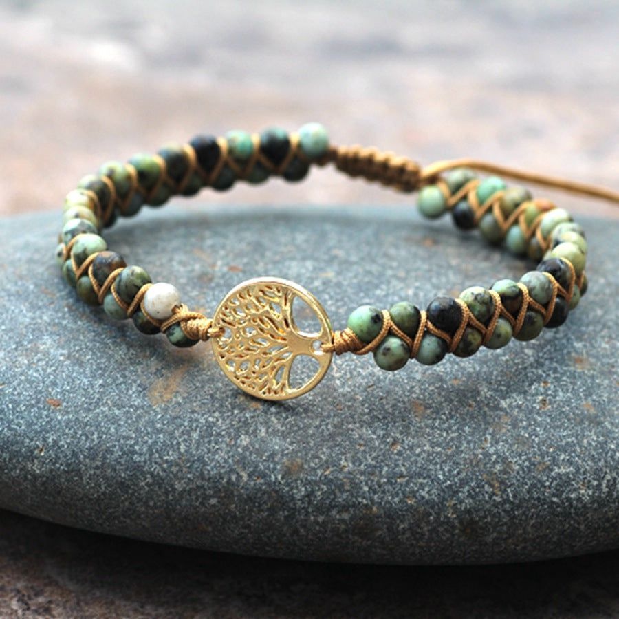 Tree Charm String Braided Bracelets