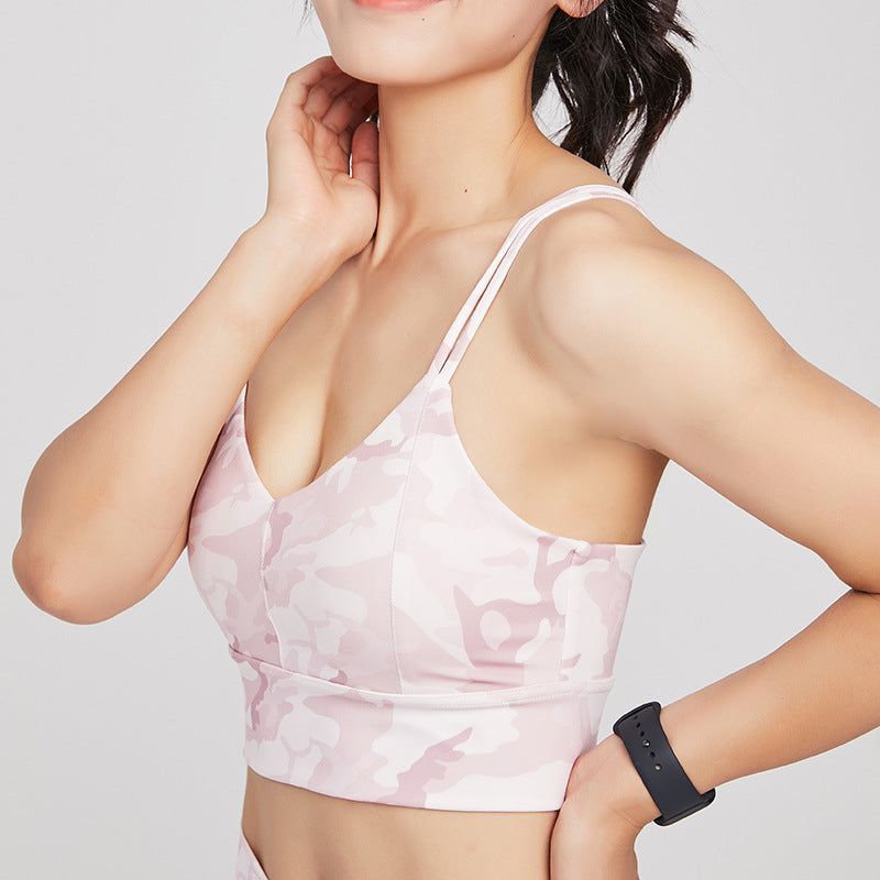 Shockproof Sports Fitness Gather Camouflage Sports Underwear Bra