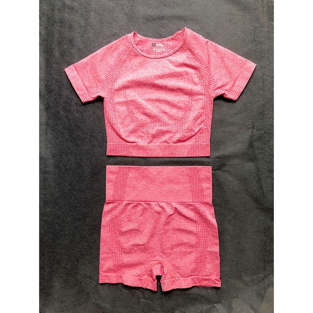 Quick-Drying Short-Sleeved Cross-Border Seamless Yoga Clothes High Waist Sports