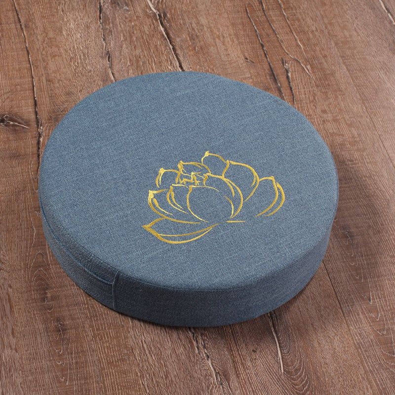 Embroidered Lotus Design Meditation Futon
