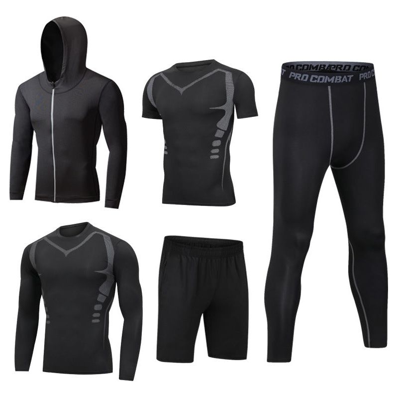 5-Pcs Set Quick Drying Suit Sports Gym