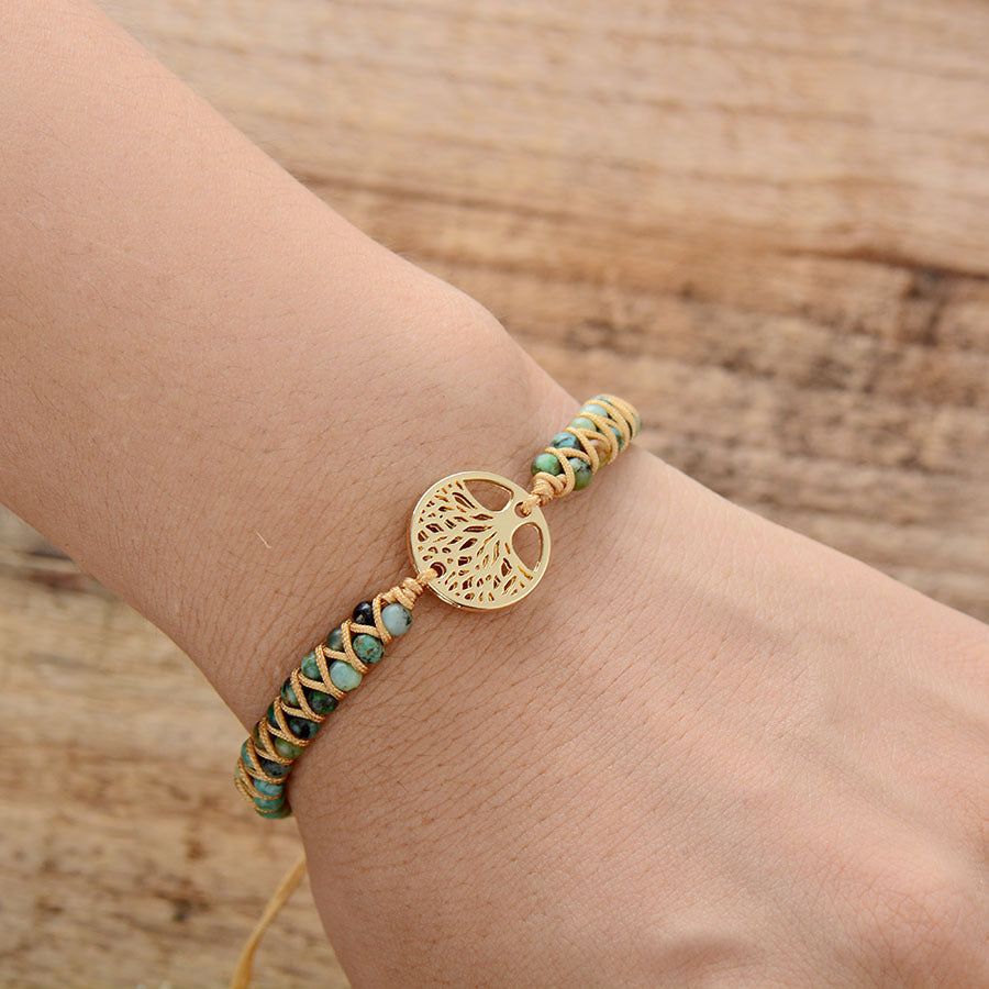Tree Charm String Braided Bracelets