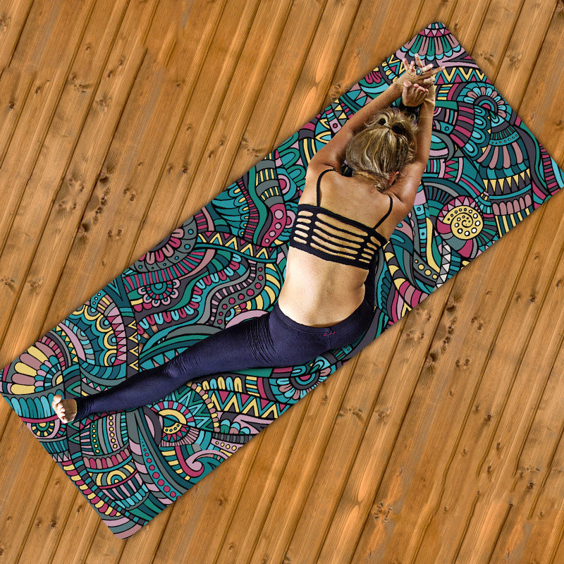 Natural Rubber Artistic Design Yoga Mat (1.5, 4)mm