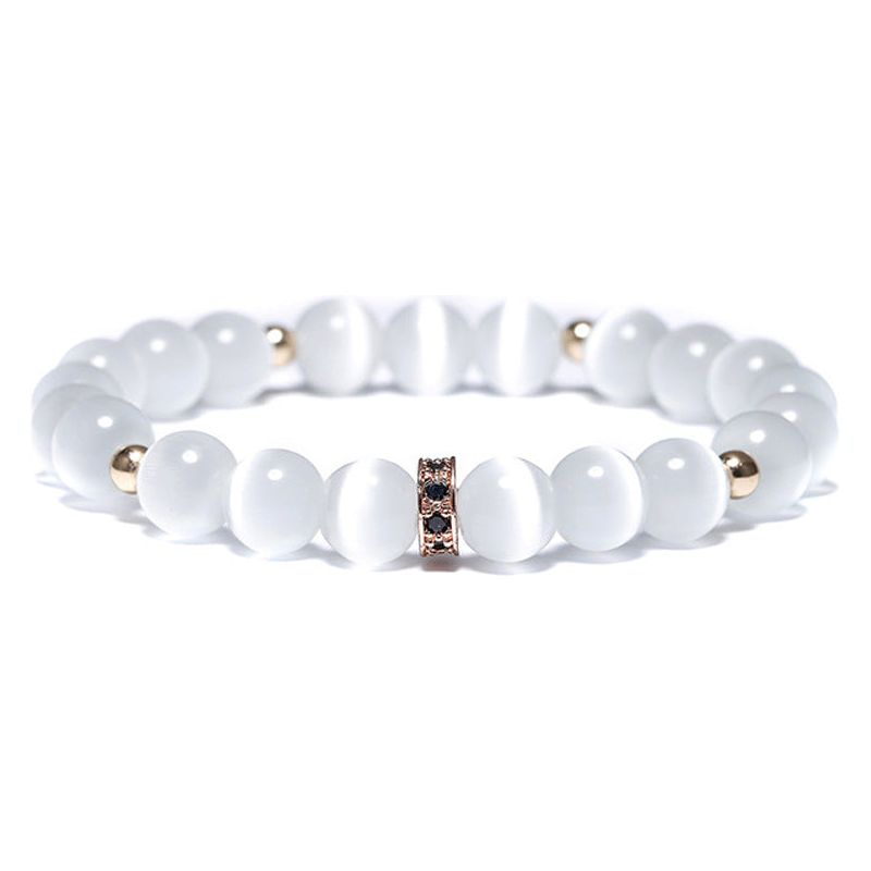 Natural Crystal White Opal Yoga Bracelet