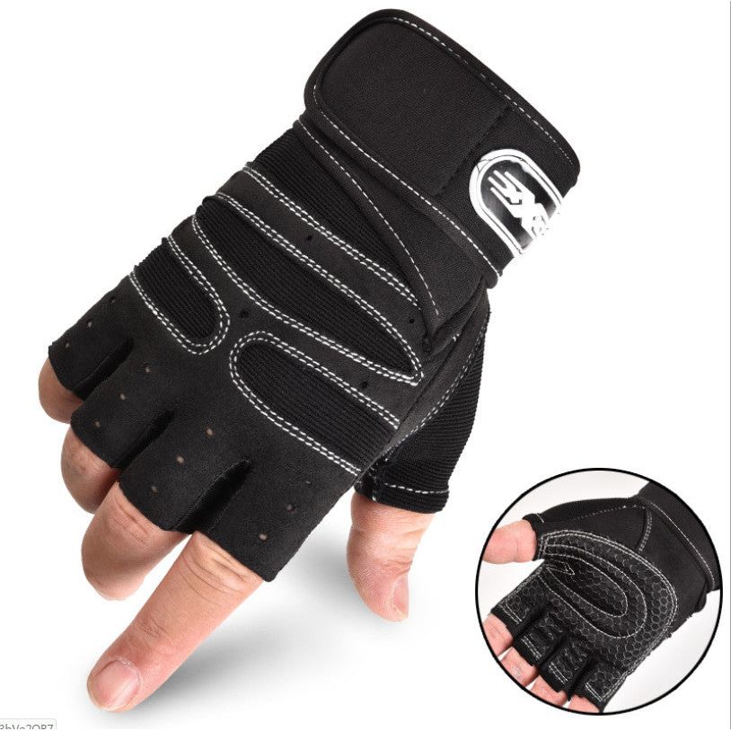 Outdoor Breathable Half Finger Elastic Cycling Gloves