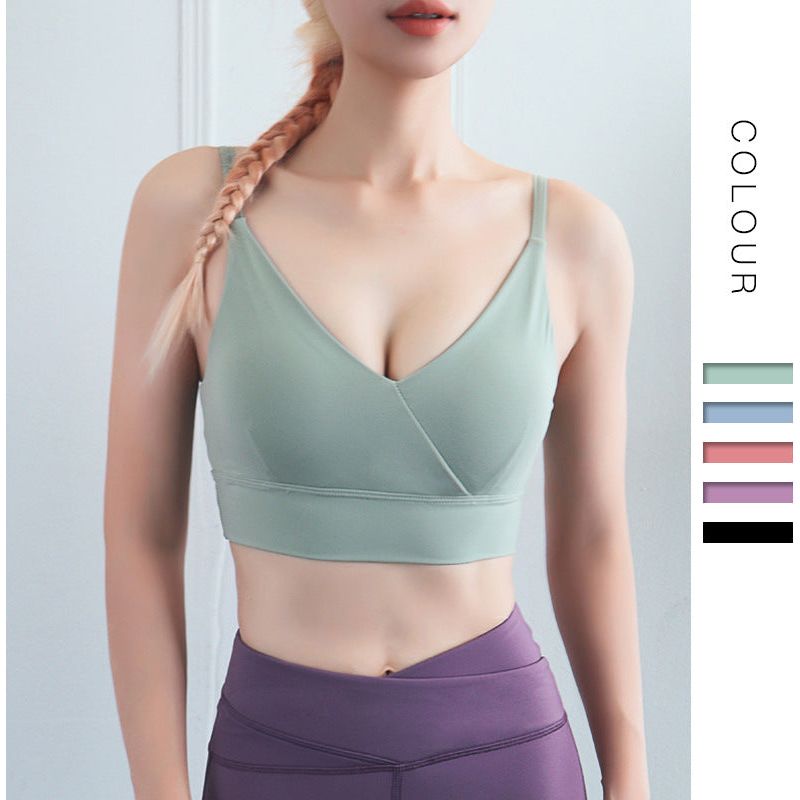 Sports Bra Cross Shockproof Gather Yoga Sports Underwear