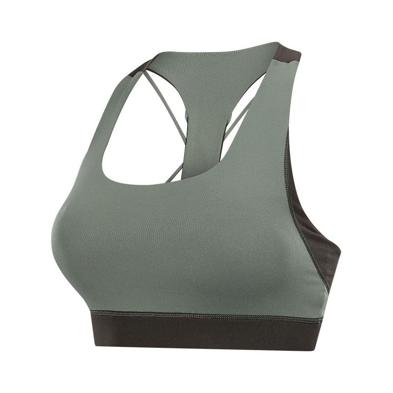Contrast-Panel Sports Bra