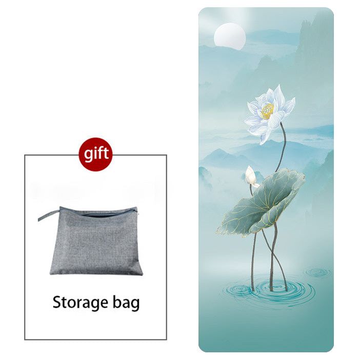 Non-Slip Natural Rubber Suede Printed Folding Mat