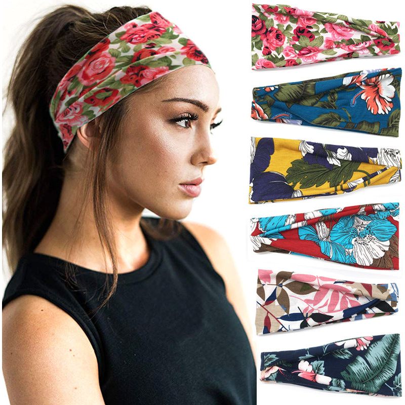 Printed sports headband yoga headband