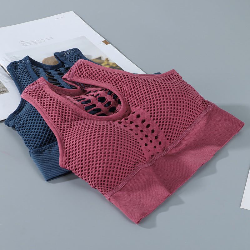 Breathable Sports Bra Mesh Sports Top