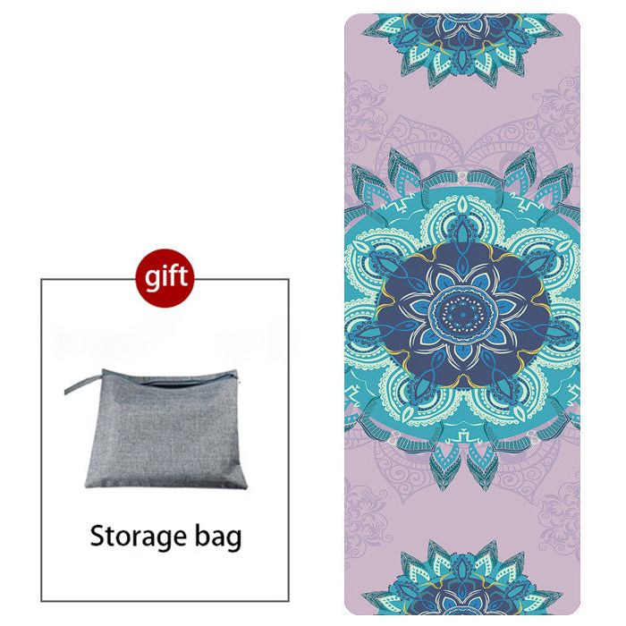 Non-Slip Natural Rubber Suede Printed Folding Mat