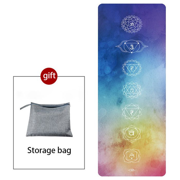 Non-Slip Natural Rubber Suede Printed Folding Mat