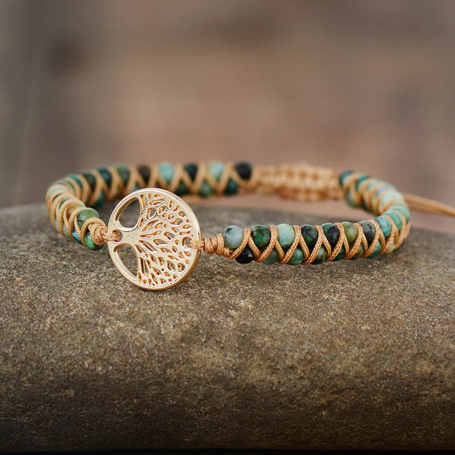 Tree Charm String Braided Bracelets