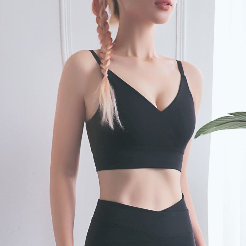Sports Bra Cross Shockproof Gather Yoga Sports Underwear
