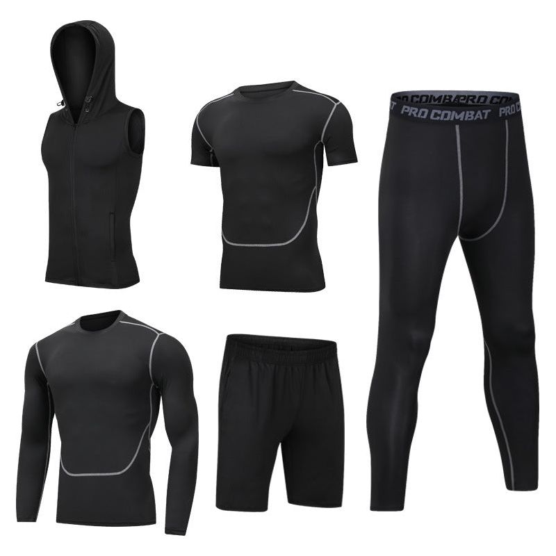 5-Pcs Set Quick Drying Suit Sports Gym
