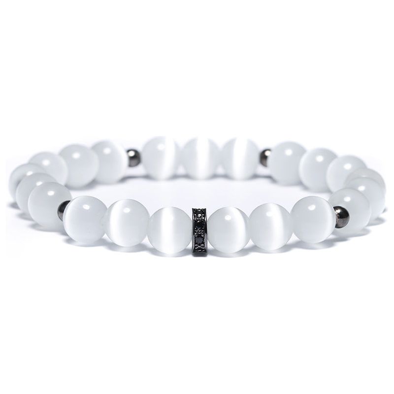 Natural Crystal White Opal Yoga Bracelet