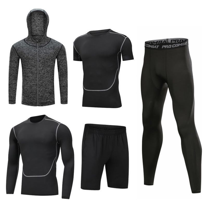 5-Pcs Set Quick Drying Suit Sports Gym