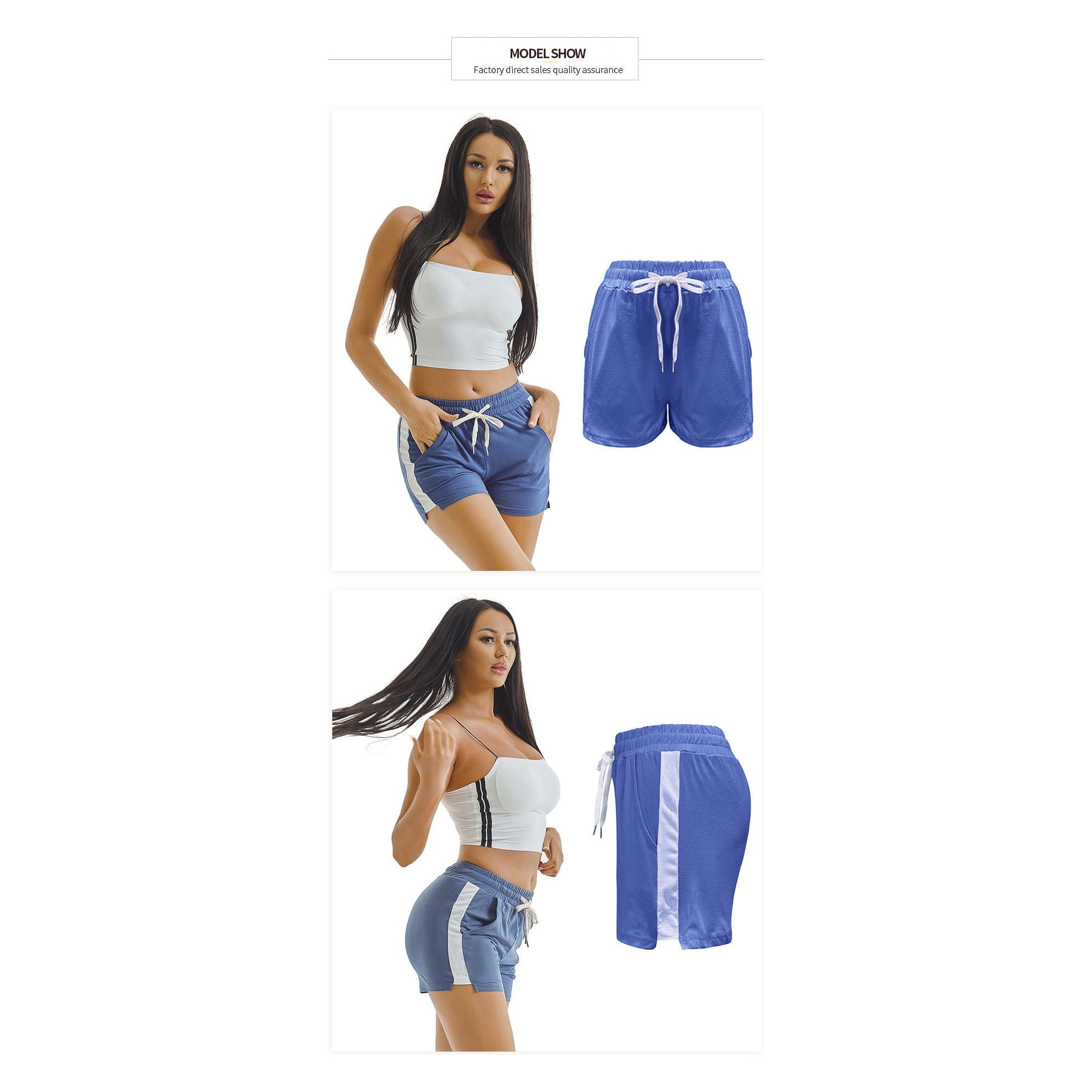 Summer Sports Shorts Gym Running Women Cycling Drawstring Shorts Workout