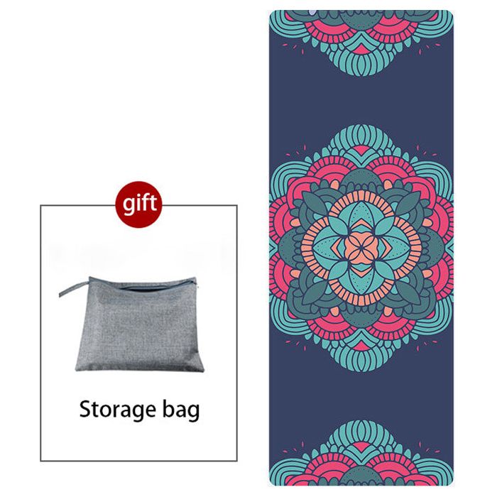 Non-Slip Natural Rubber Suede Printed Folding Mat