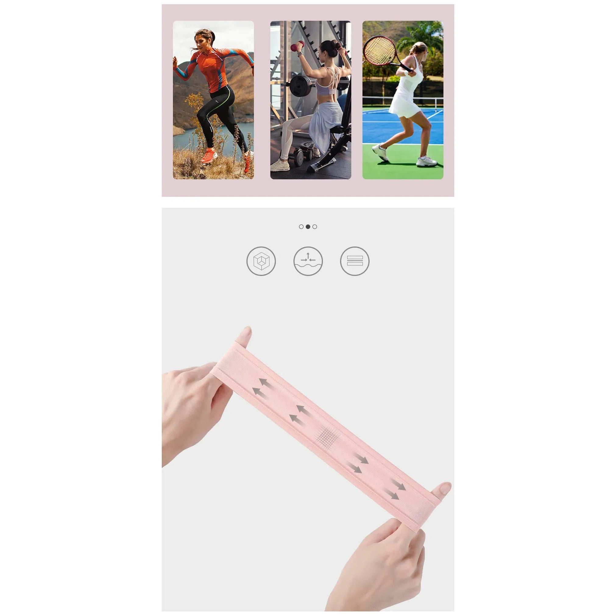 Ice Silk Sports Headband For Women Outdoor Breathable