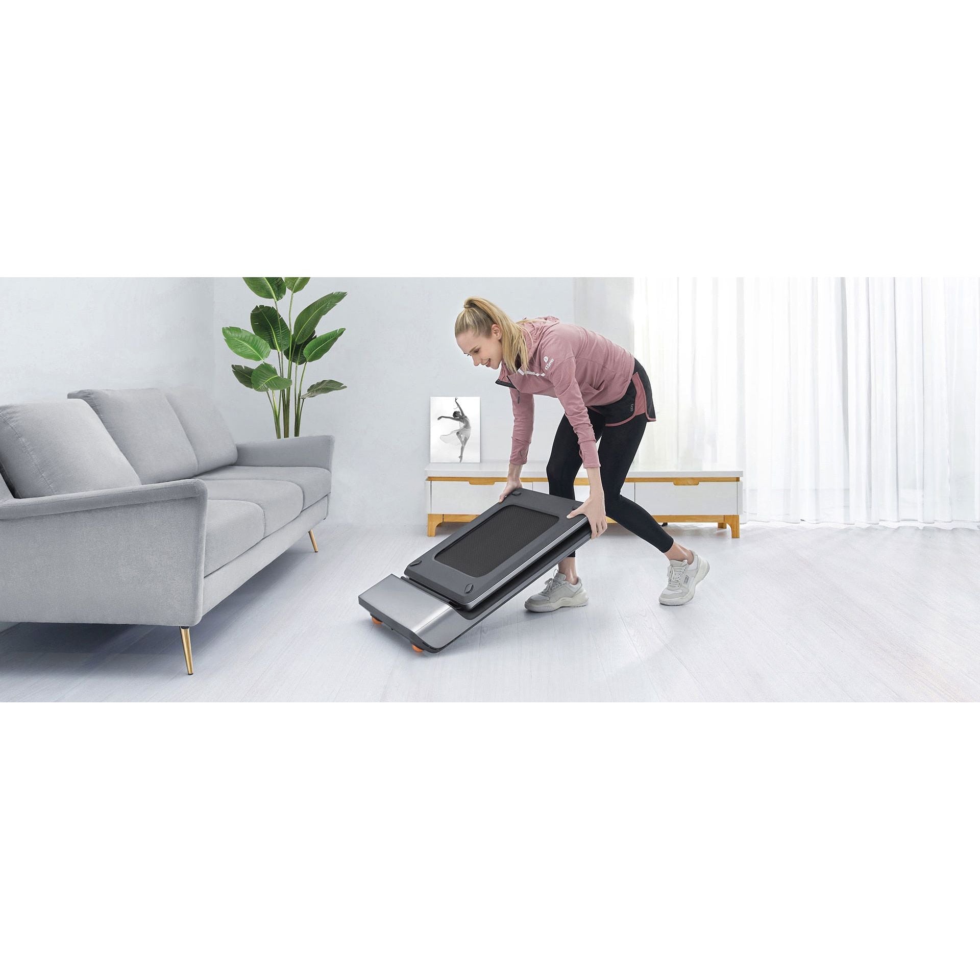 Thin Folding Electric Treadmill Remote/APP Control Walking Pad