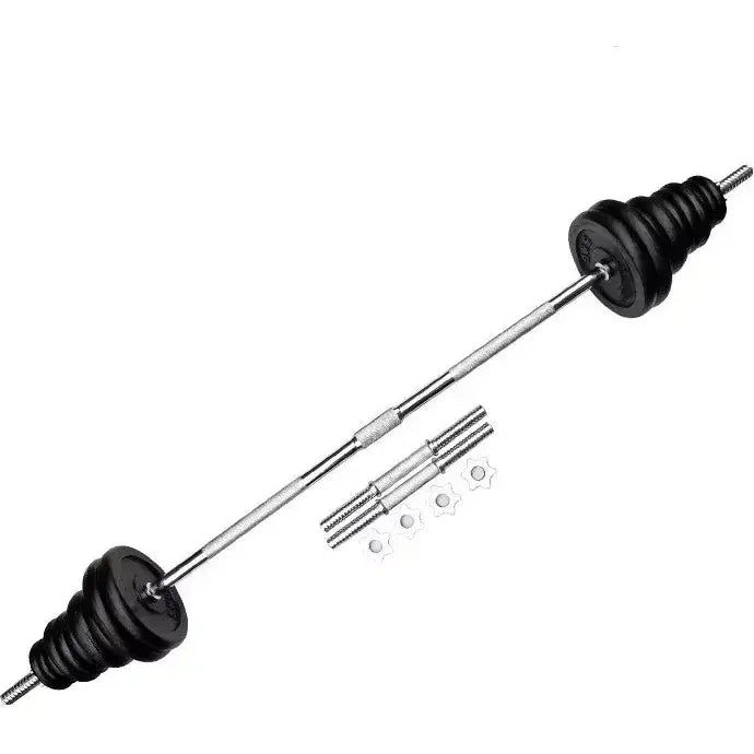 Gym Fitness Barbel Dumbbell Weights 50 Kg Chrome Set