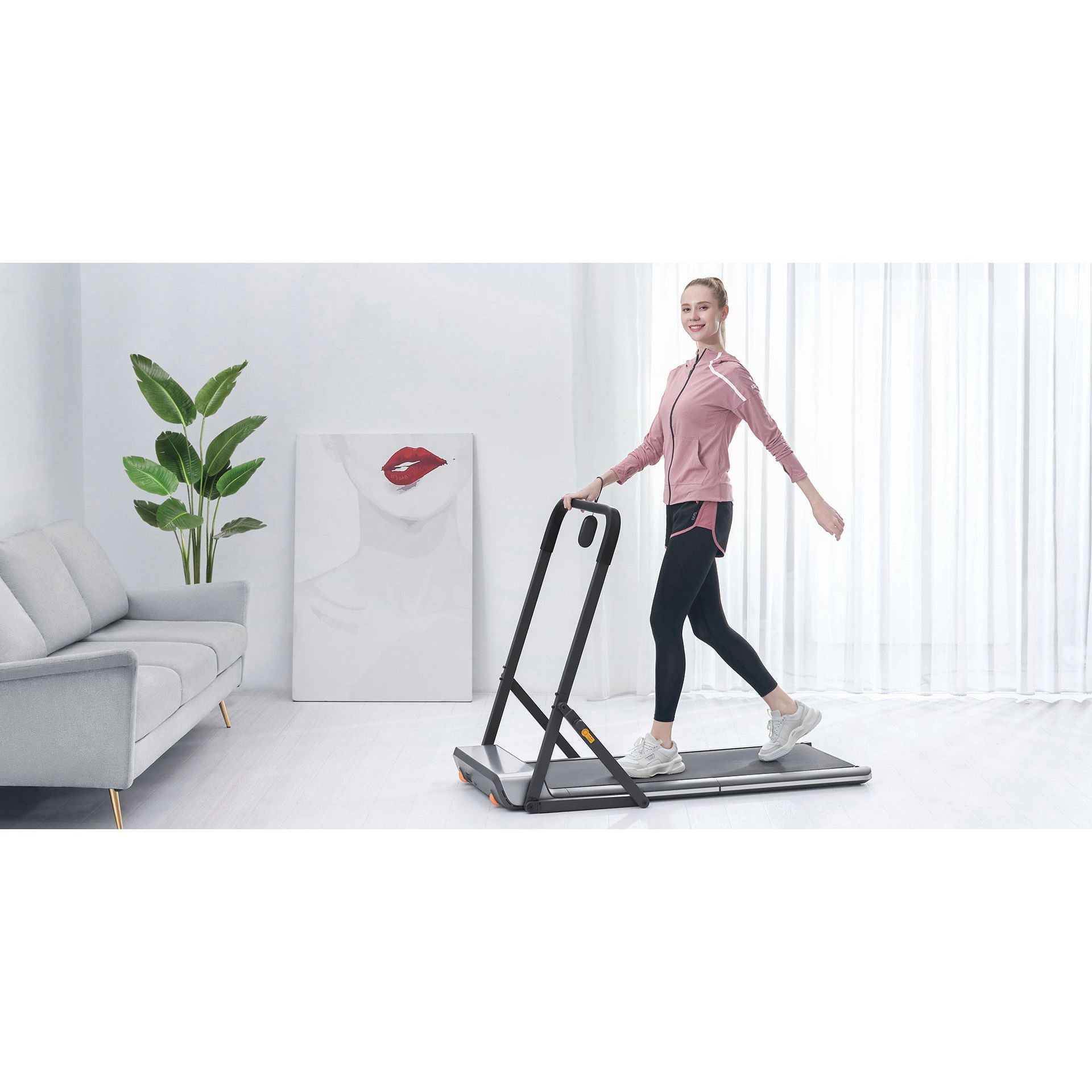 Thin Folding Electric Treadmill Remote/APP Control Walking Pad