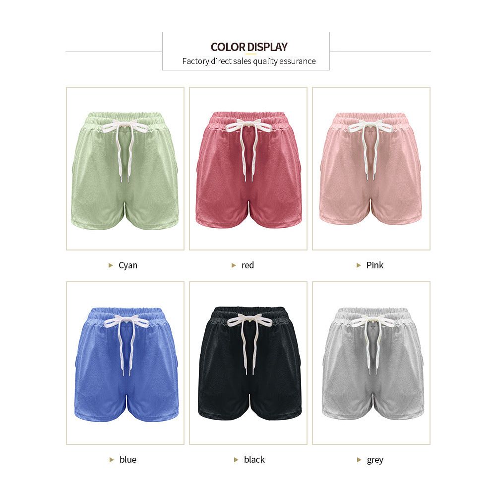 Summer Sports Shorts Gym Running Women Cycling Drawstring Shorts Workout