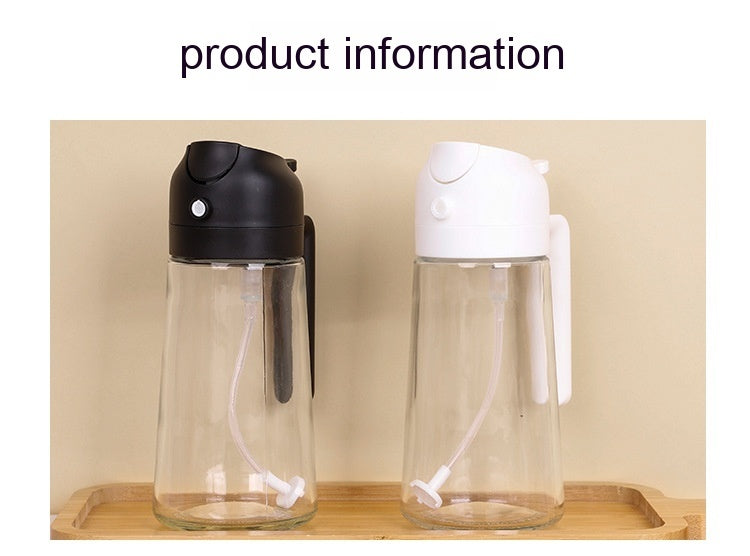 New Two-in-one Glass Oil Pot Kitchen Soy Sauce Bottle Atomization Bottle