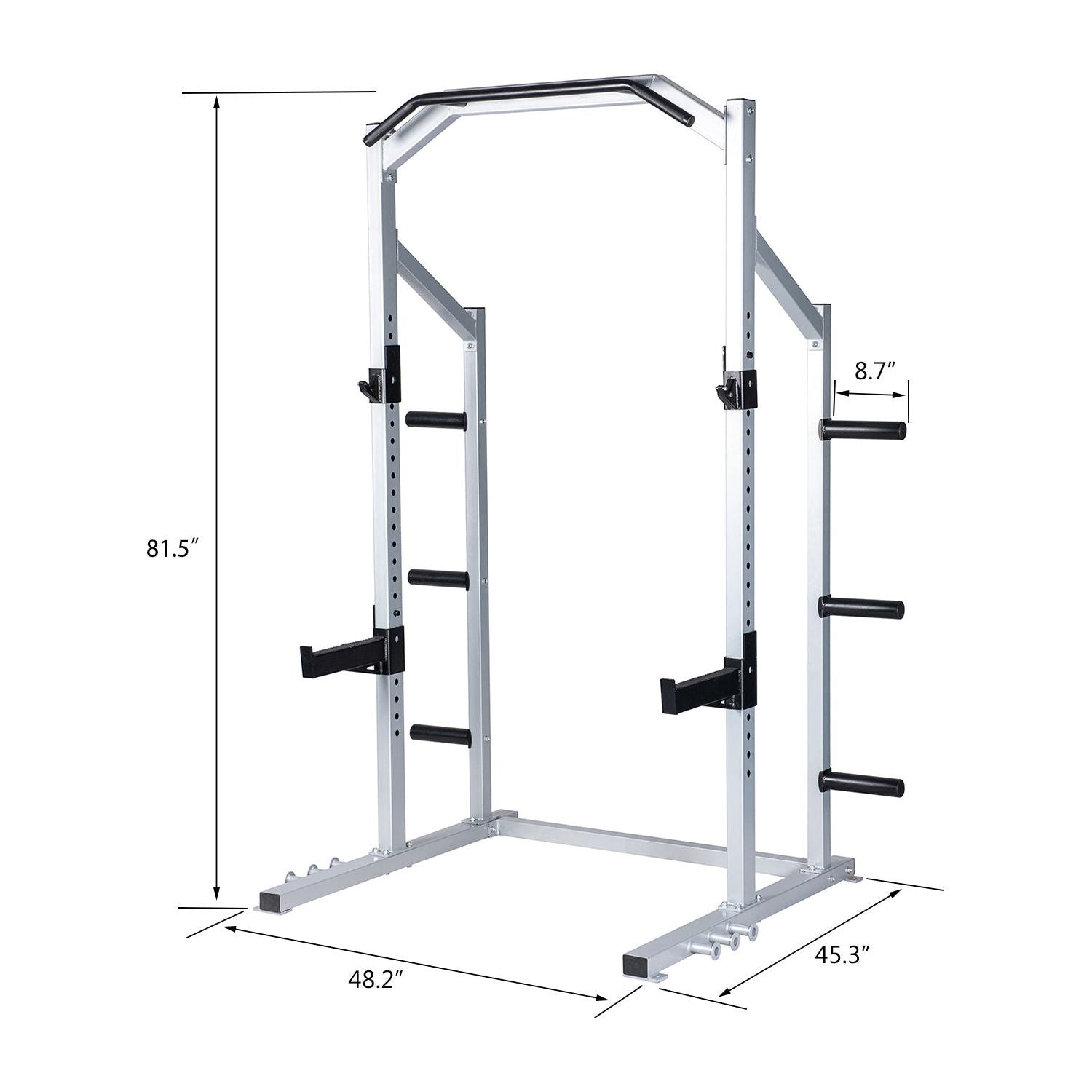 Cage Machine with Workout Bench and Weight Bar