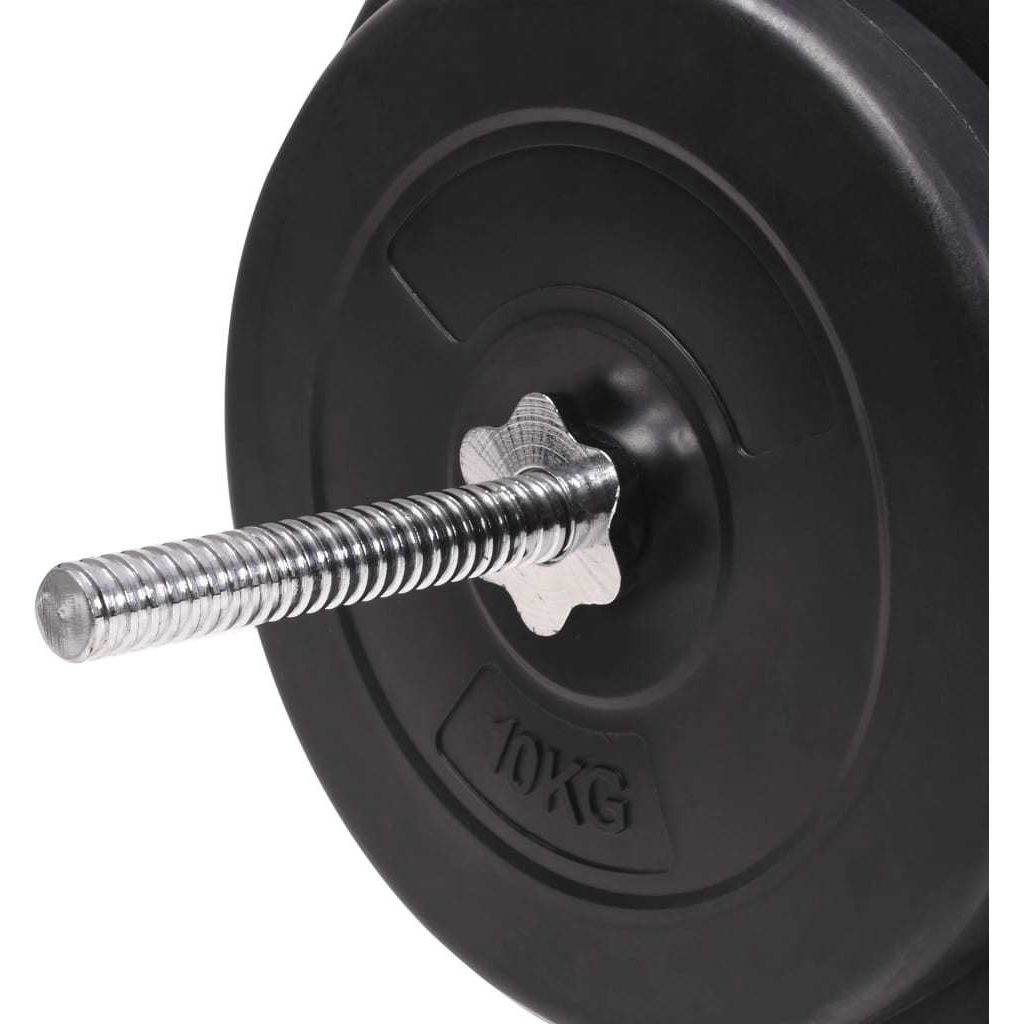 Workout Bench with Weight Rack, Barbell and Dumbbell Set 198.4 lb