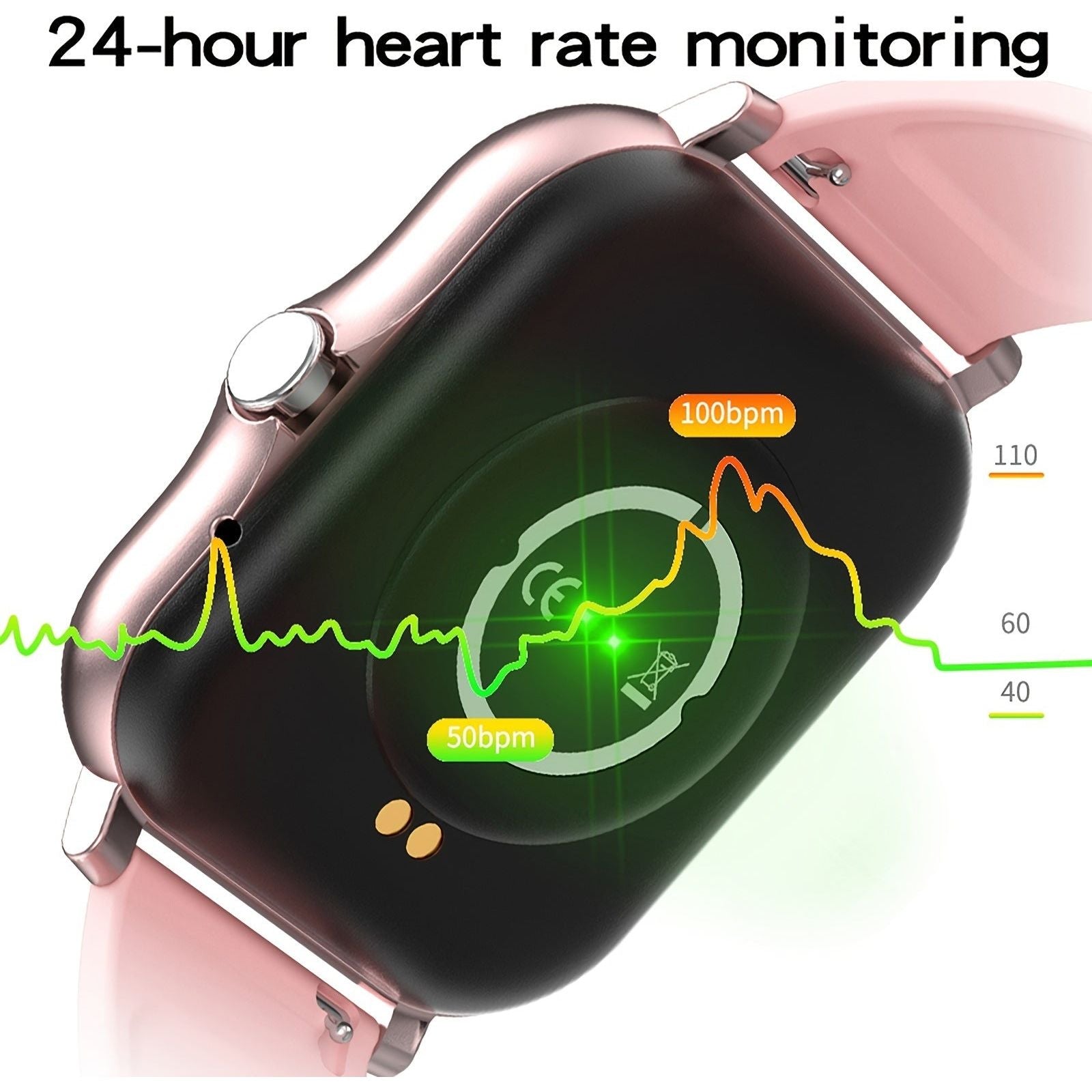 Fitness Tracker Heart Rate Blood Pressure Waterproof Smart Watch
