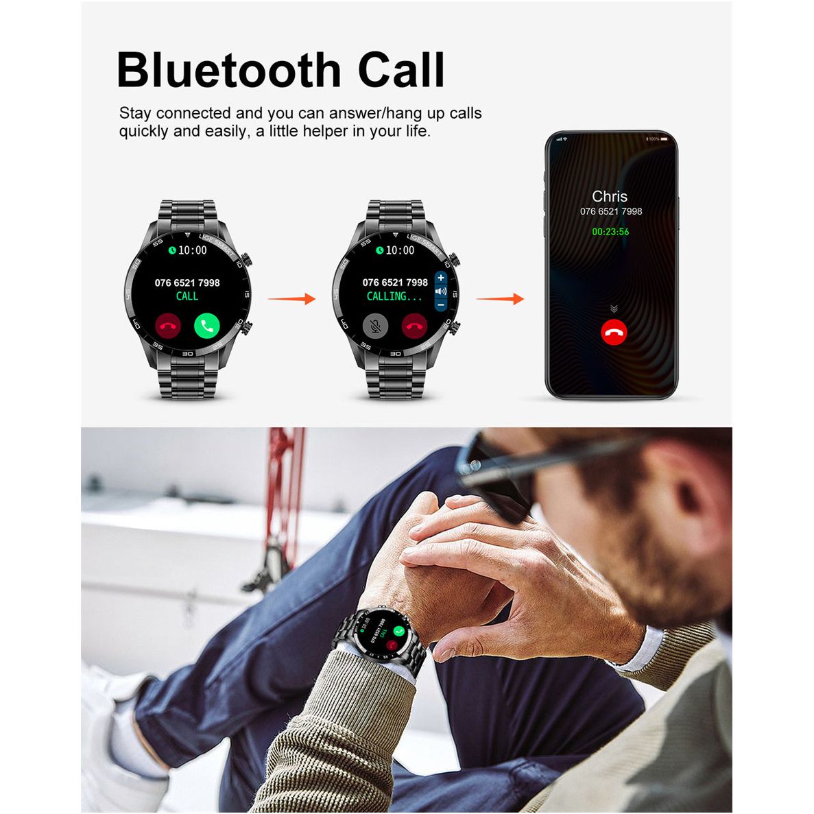 LIGE BW0189 PRO IP67 Waterproof Sports Fitness Watch