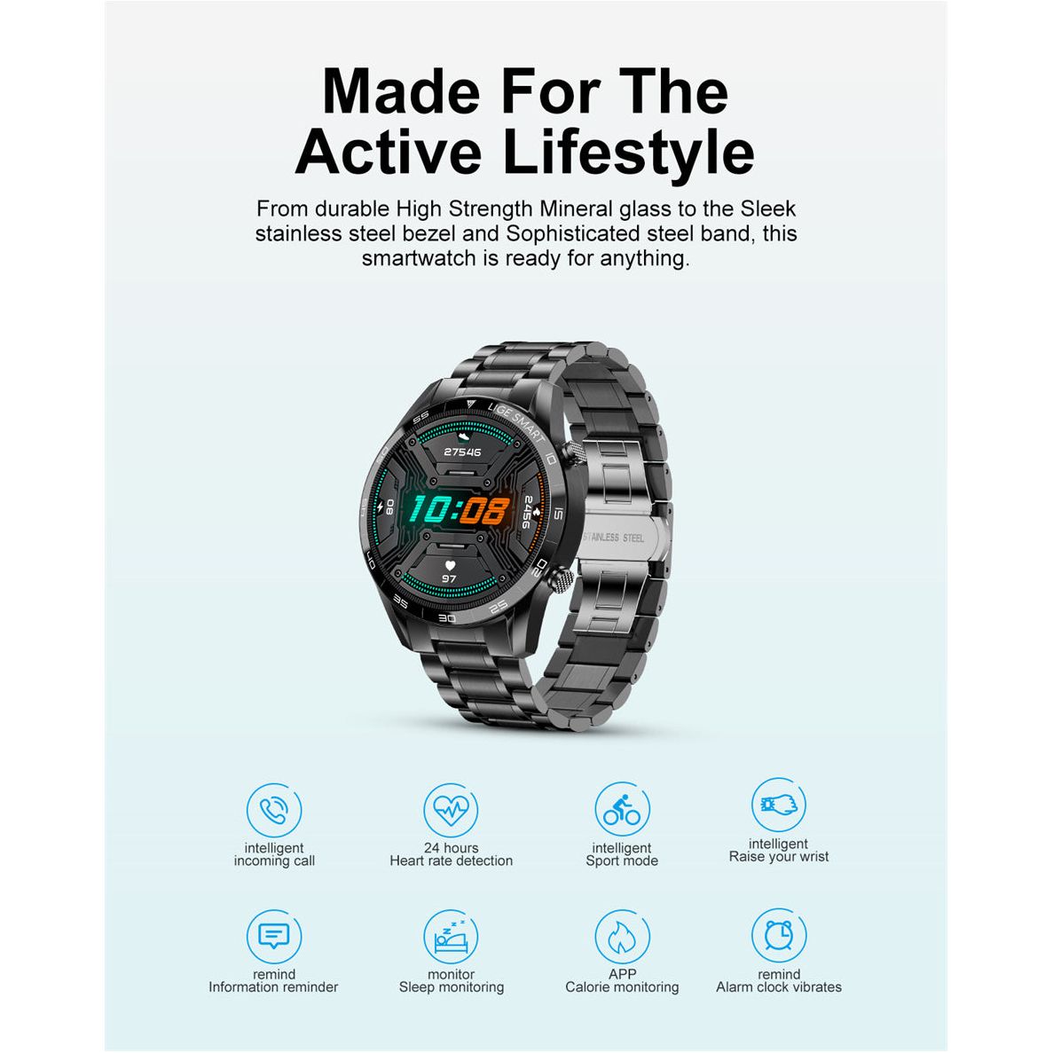 LIGE BW0189 PRO IP67 Waterproof Sports Fitness Watch