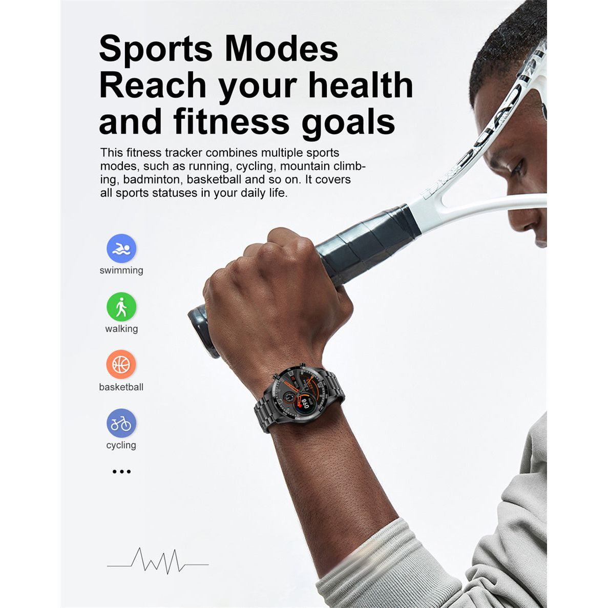 LIGE BW0189 PRO IP67 Waterproof Sports Fitness Watch