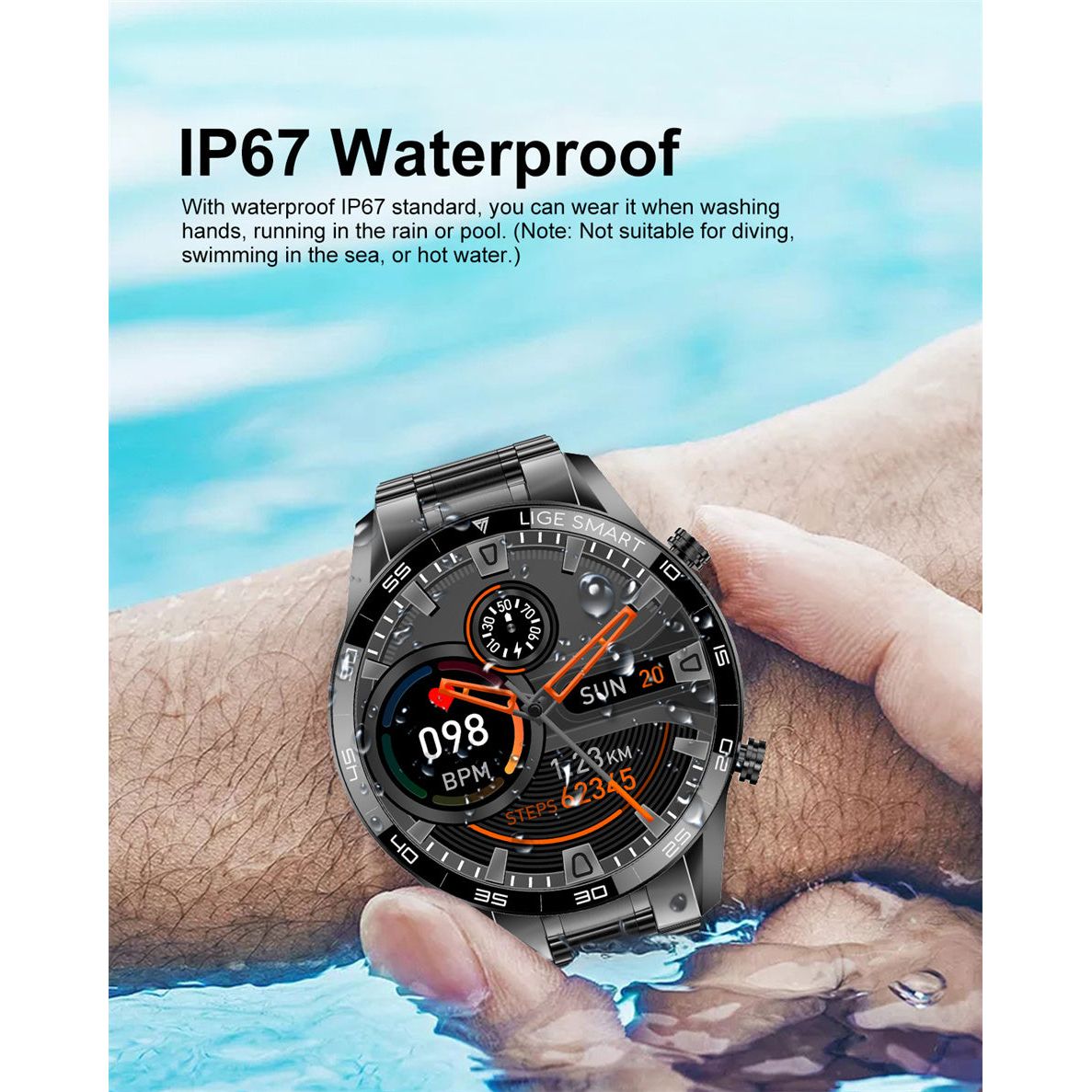 LIGE BW0189 PRO IP67 Waterproof Sports Fitness Watch