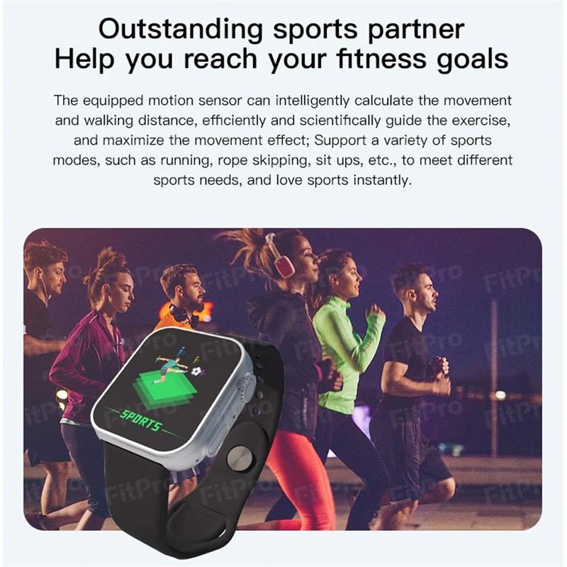 Usb Charging Led Digital Sport Smart Watch For Andorid IOS 1.44 Inch Wristband