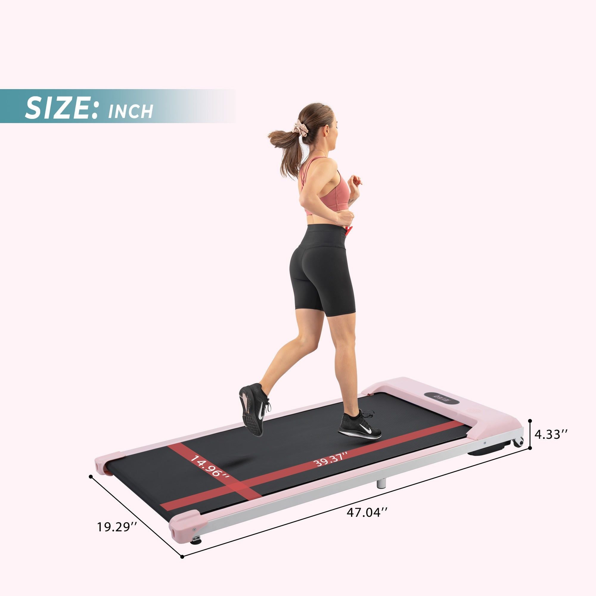 2 in 1 Under Desk Electric Treadmill 2.5HP, Bluetooth APP, Speaker, Remote Control, Display