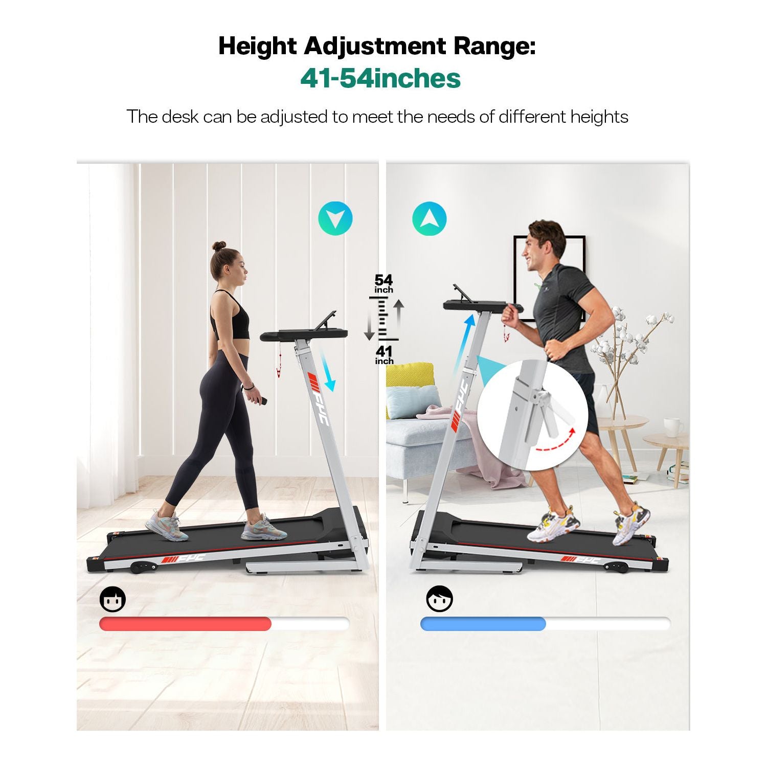 FYC Folding Home Treadmill 2.5HP 265 lbs Weight Capacity