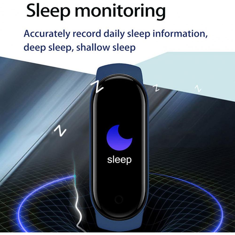 M7 Sports Smart Bracelet Fitness Tracker Heart Rate Blood Pressure Sleep Monitor