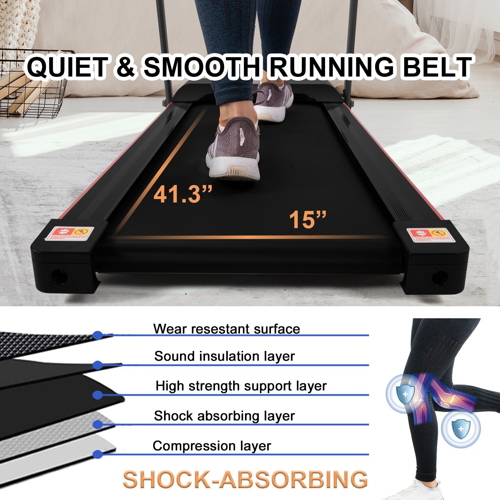 FYC Folding Home Treadmill 2.5HP 265 lbs Weight Capacity
