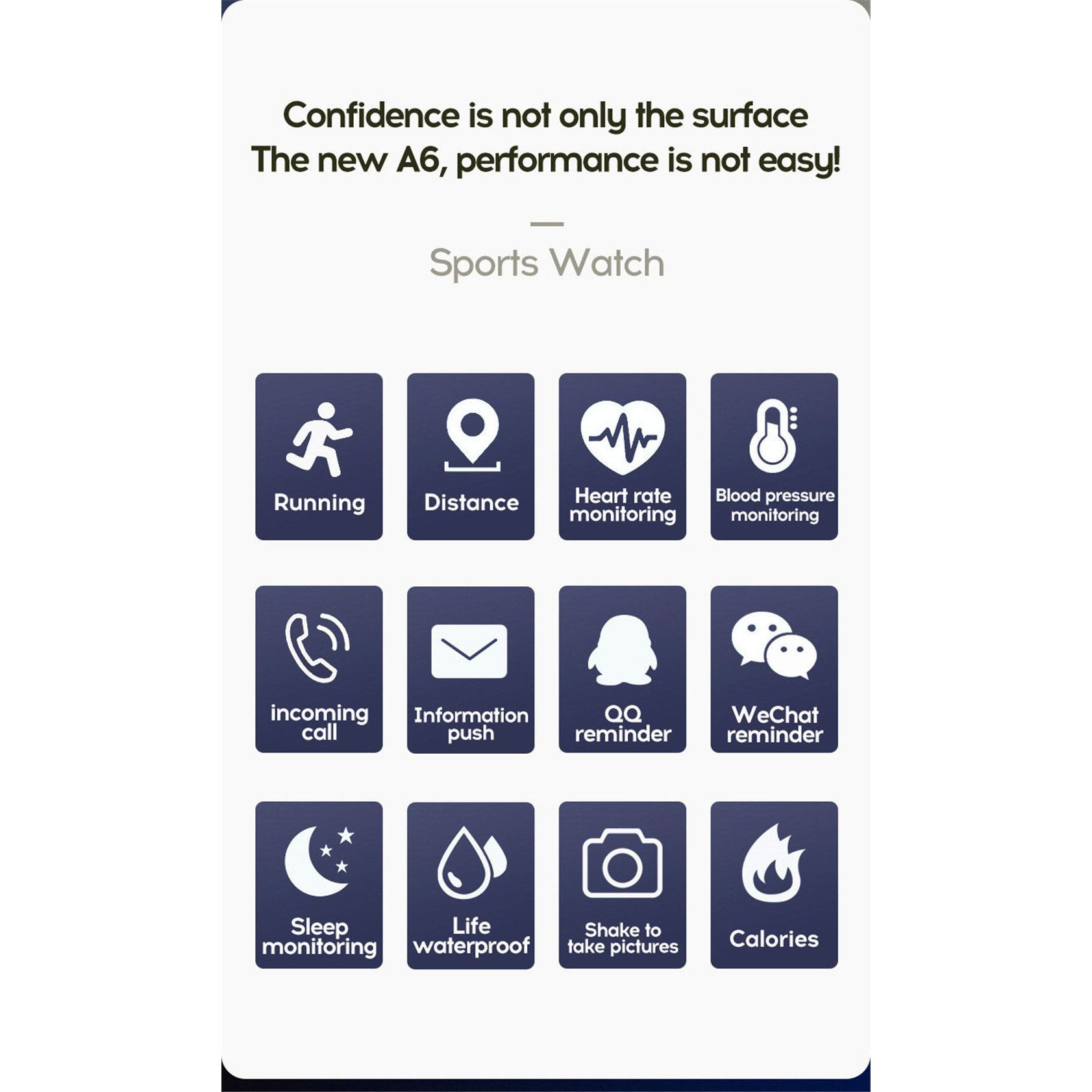 Smart Watch Heart Rate Sleep Monitoring Blood Pressure Fitness Tracker For Android IOS