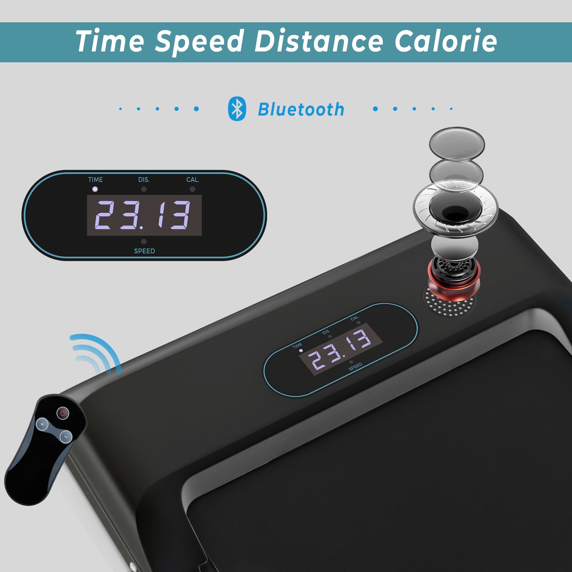 2 in 1 Under Desk Electric Treadmill 2.5HP; Bluetooth APP and speaker;  Remote Control;  Display