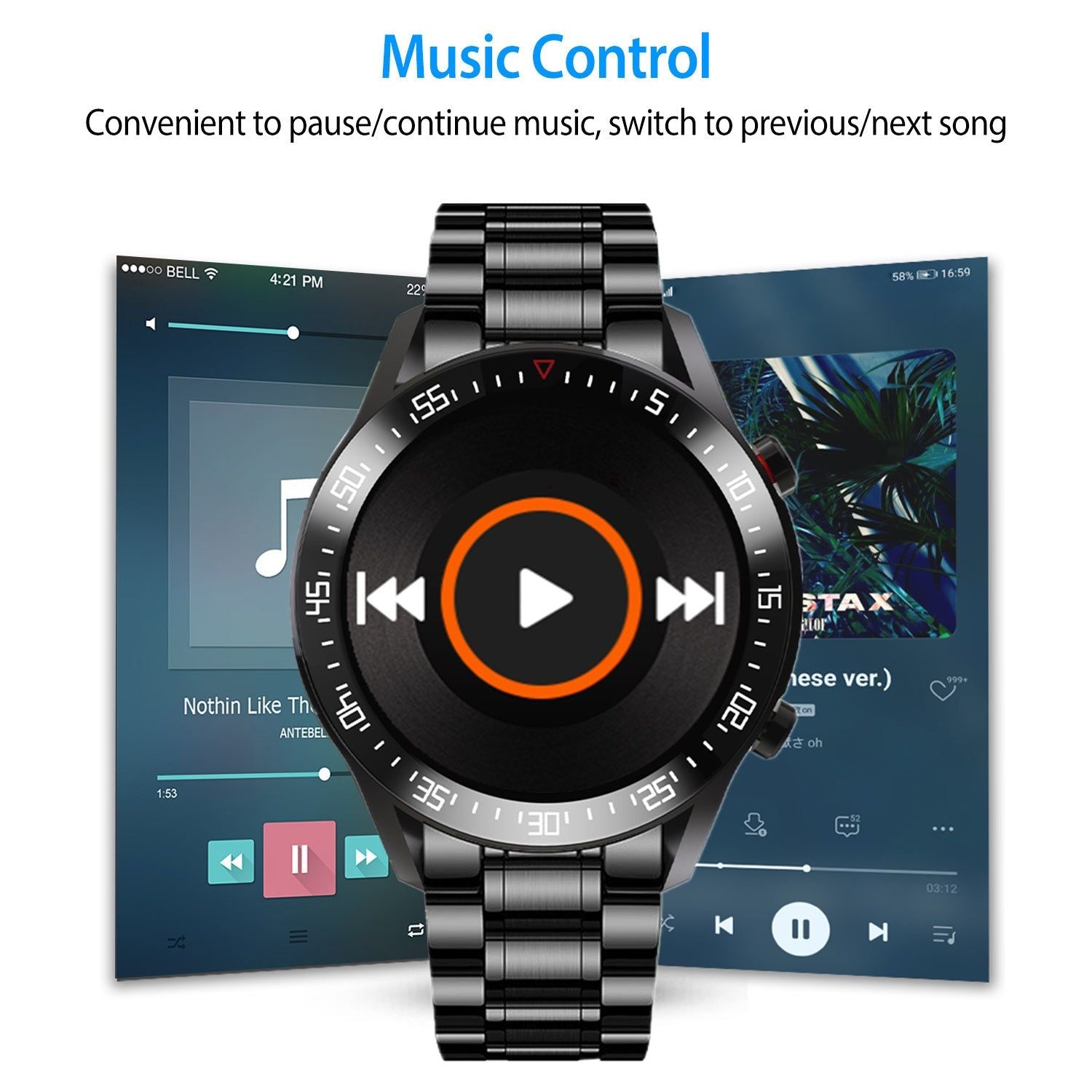 Wireless Smart Watch Fitness Tracker IP68 Waterproof Sport Bracelet