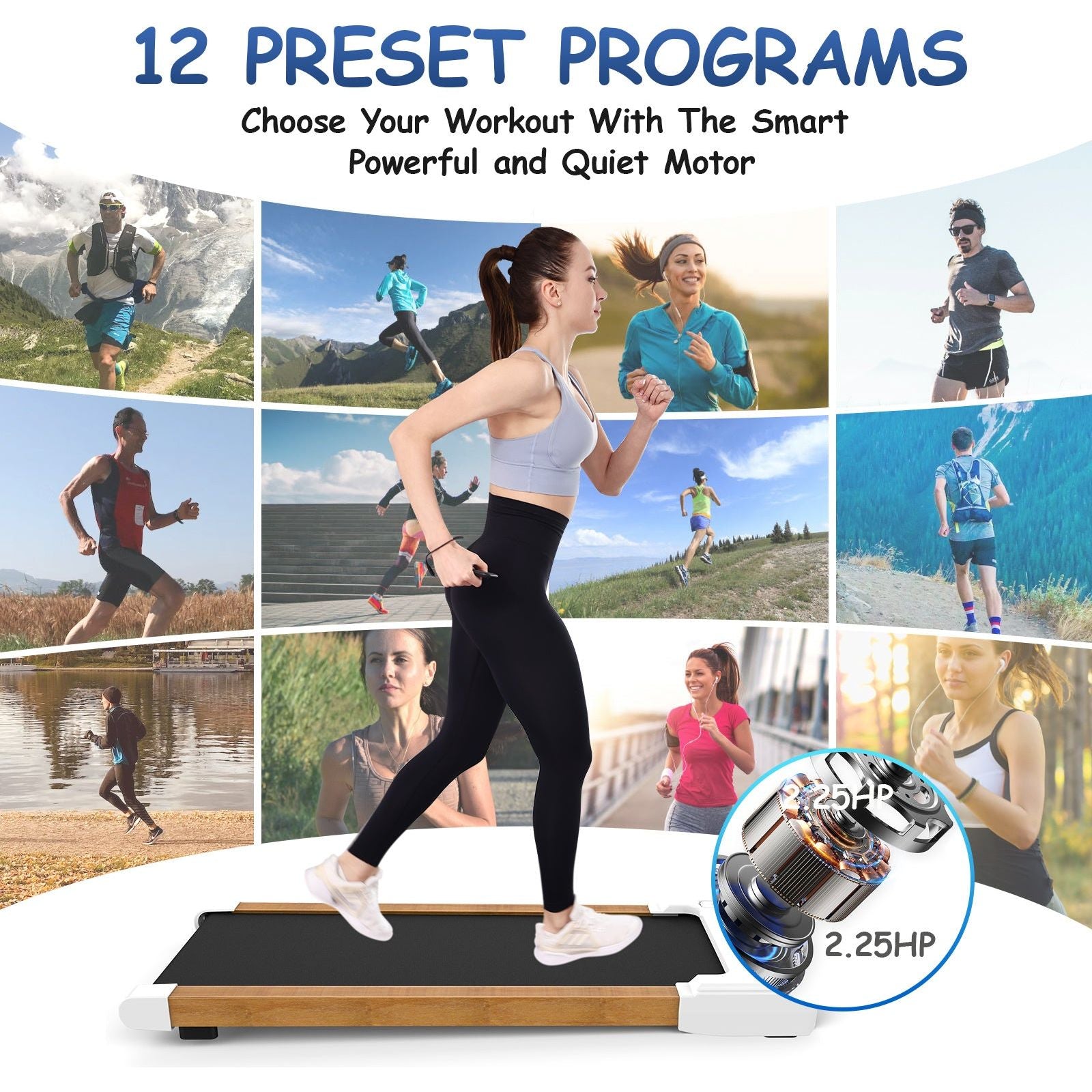 265 lbs Capacity Under Desk Portable Treadmill