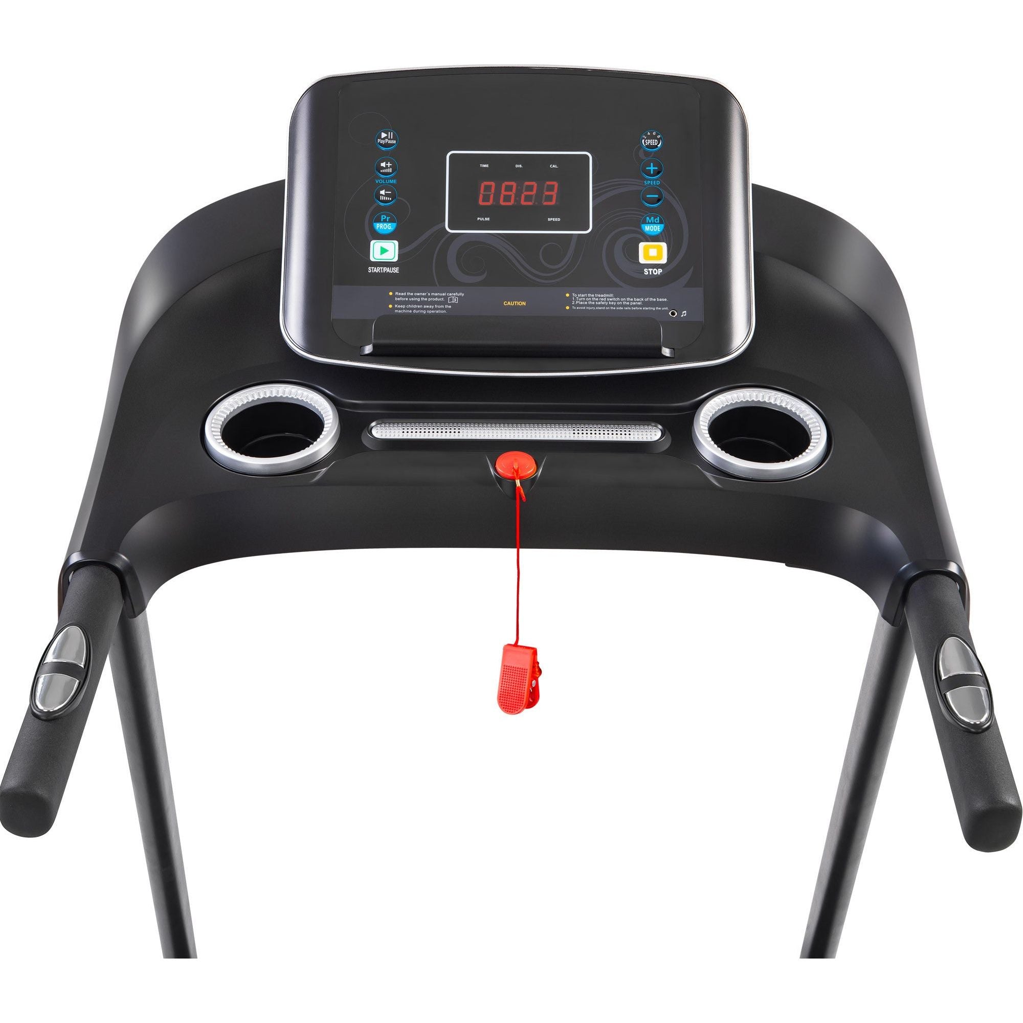 Electric Motorized Treadmill with Audio Speakers; Max. 10 MPH
