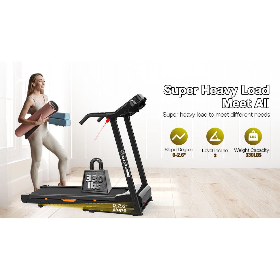 FYC Folding 3.5HPTreadmill for Home 330LBS Weight Capacity